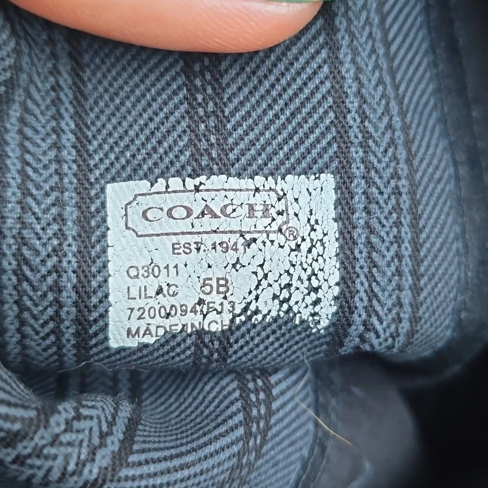 Coach Lilac Boots Q3011 Leather Knee black 5